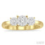 Round Shape Past Present & Future Lovebright Essential Diamond Engagement Ring