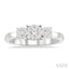 Round Shape Past Present & Future Lovebright Essential Diamond Engagement Ring