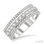Three Row Diamond Fashion Band