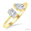 Toi Et Moi Diamond Fashion Open Ring
