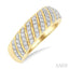 Ribbed Diamond Fashion Ring