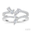 Mixed Shape Diamond Fashion Open Ring