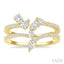 Mixed Shape Diamond Fashion Open Ring