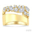 Mixed Shape Diamond Fashion Wide Band