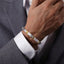 Herringbone Men's Bangle Bracelet
