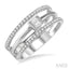 Baguette Diamond Layered Fashion Ring