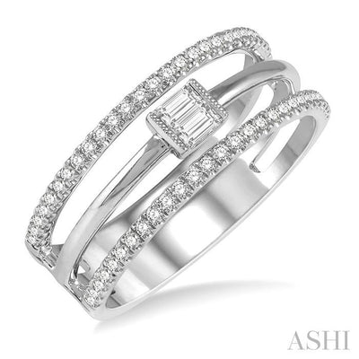 Baguette Diamond Layered Fashion Ring