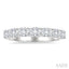 Oval Shape East-West Diamond Fashion Band