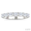 Emerald Shape East-West Diamond Fashion Band