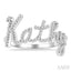 Script 'Kathy' Diamond Name Ring