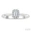 Emerald Shape Halo Diamond Fashion Ring