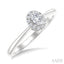 Oval Shape Halo Diamond Fashion Ring