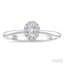 Oval Shape Halo Diamond Fashion Ring