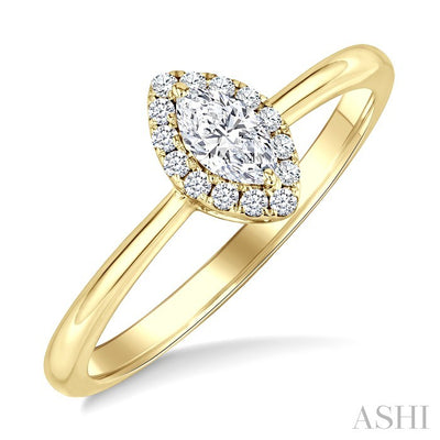 Marquise Shape Halo Diamond Fashion Ring