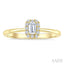 Emerald Shape Halo Diamond Fashion Ring