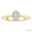 Oval Shape Halo Diamond Fashion Ring