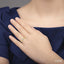 Emerald Shape Bezel Curb Diamond Fashion Ring