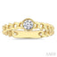 Round Shape Bezel Curb Diamond Fashion Ring