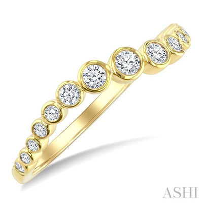 Wave Bezel Diamond Fashion Ring