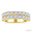 Two Row Diamond Wedding Band