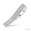 Three Row Wave Diamond Fashion Band