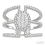 Oval Shape Halo Lovebright Diamond Fashion Ring