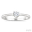 Heart Shape Bezel Set Diamond Fashion Ring