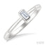 Emerald Shape Bezel Set Diamond Fashion Ring