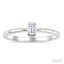 Emerald Shape Bezel Set Diamond Fashion Ring