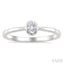 Oval Shape Bezel Set Diamond Fashion Ring