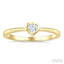 Heart Shape Bezel Set Diamond Fashion Ring