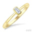 Emerald Shape Bezel Set Diamond Fashion Ring