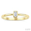 Emerald Shape Bezel Set Diamond Fashion Ring