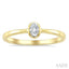 Oval Shape Bezel Set Diamond Fashion Ring