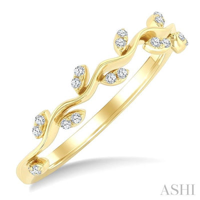 Leaf Stackable Diamond Fashion Band