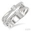 Criss Cross Baguette Diamond Fashion Ring