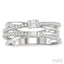Criss Cross Baguette Diamond Fashion Ring