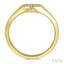 Heart Shape Diamond Signet Ring