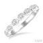 Oval Shape East-West Bezel Set Diamond Fashion Band