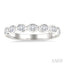 Oval Shape East-West Bezel Set Diamond Fashion Band