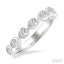Pear Shape East-West Bezel Set Diamond Fashion Band