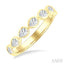 Pear Shape East-West Bezel Set Diamond Fashion Band