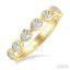 Pear Shape East-West Bezel Set Diamond Fashion Band