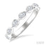 Marquise Shape East-West Bezel Set Diamond Fashion Band