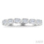 Emerald Shape East-West Bezel Set Diamond Fashion Band