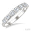 Princess Shape Bezel Set Diamond Fashion Band