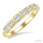 Princess Shape Bezel Set Diamond Fashion Band