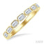 Emerald Shape East-West Bezel Set Diamond Fashion Band