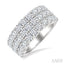 Three Row Diamond Wedding Band