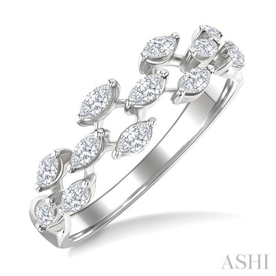 Marquise Shape Scatter Diamond Fashion Band